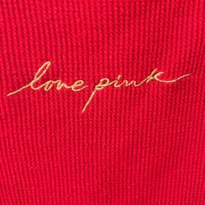 PINK long sleeve light weight top size large